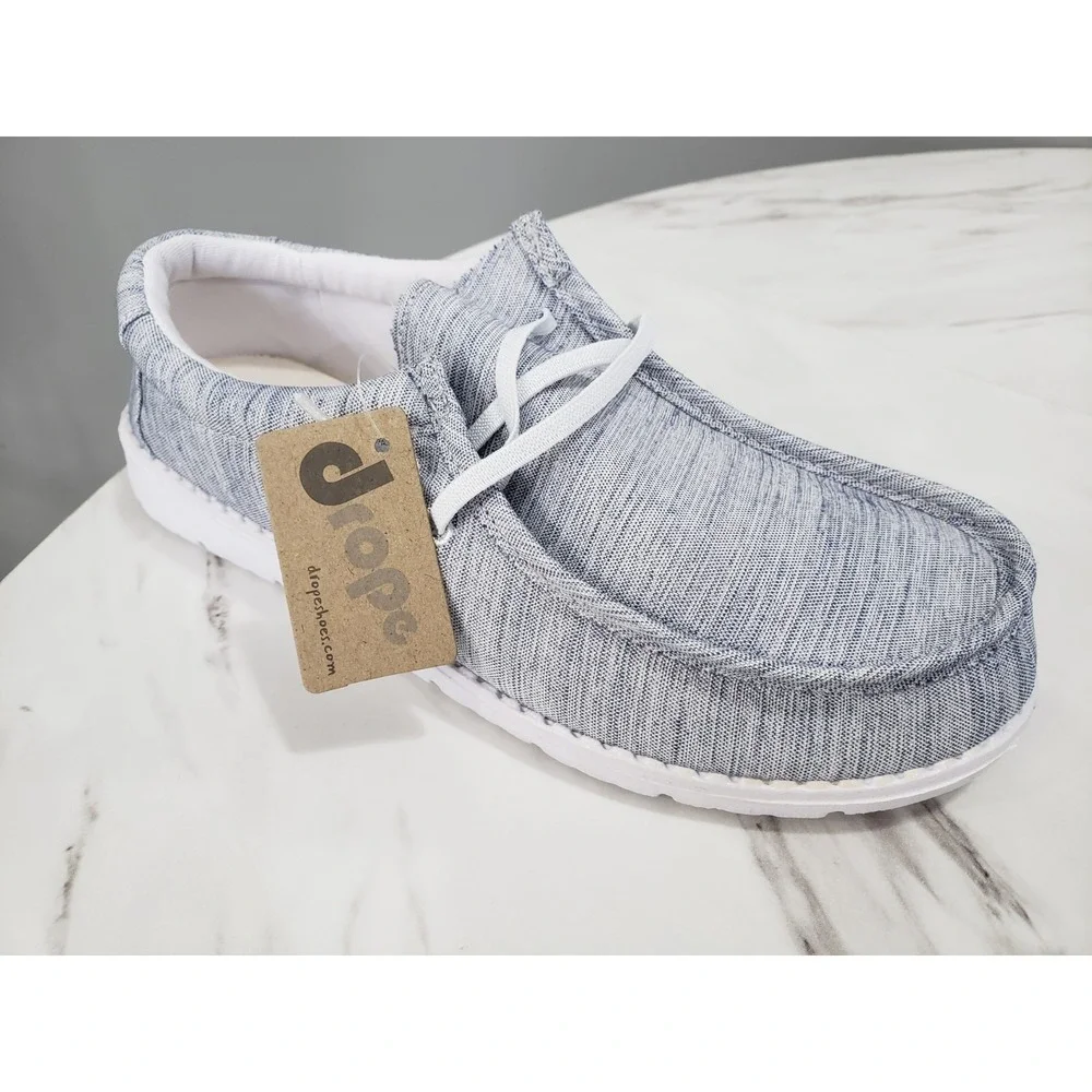 NEW Men's size 8 - DROPE Mike Slip On Shoes Chambray Blue Boat Nautical Prep Dad